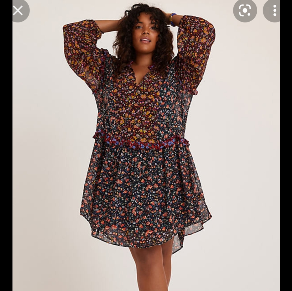 Anthropologie Helene tunic floral dress